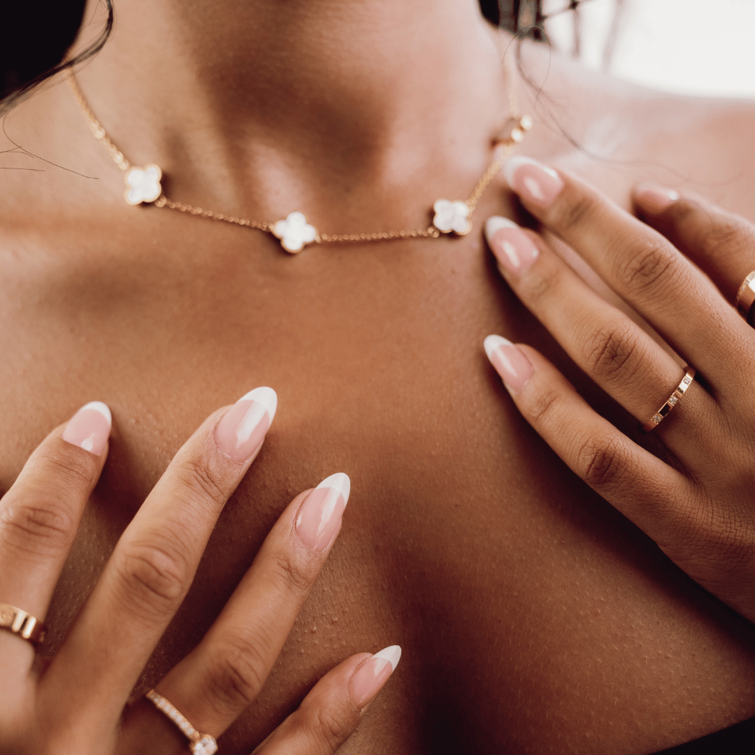 Collier Trèfle Blanc Chanceux