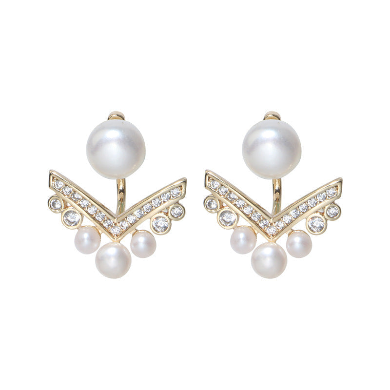 Boucles d'oreilles Claudia Pearl (or et argent)