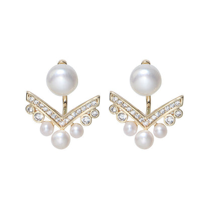 Boucles d'oreilles Claudia Pearl (or et argent)