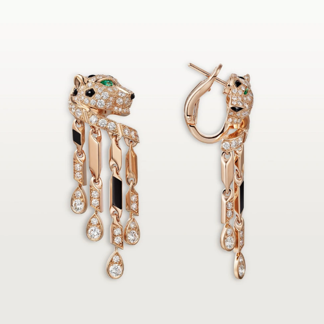 Boucles d'oreilles Rose Panthère