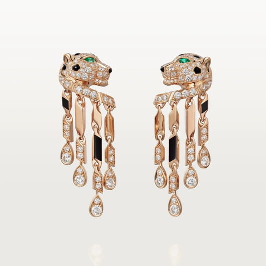 Boucles d'oreilles Rose Panthère