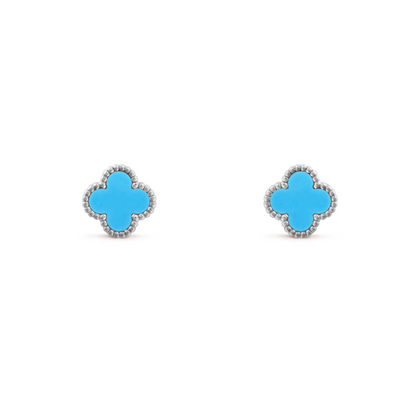 Boucles d'oreilles Coki - Bleu / Argent