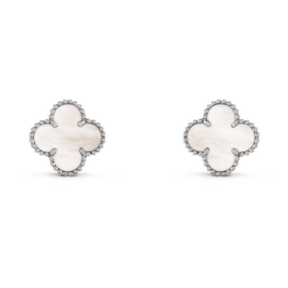 Boucles d'oreilles Coki - Blanc / Argent