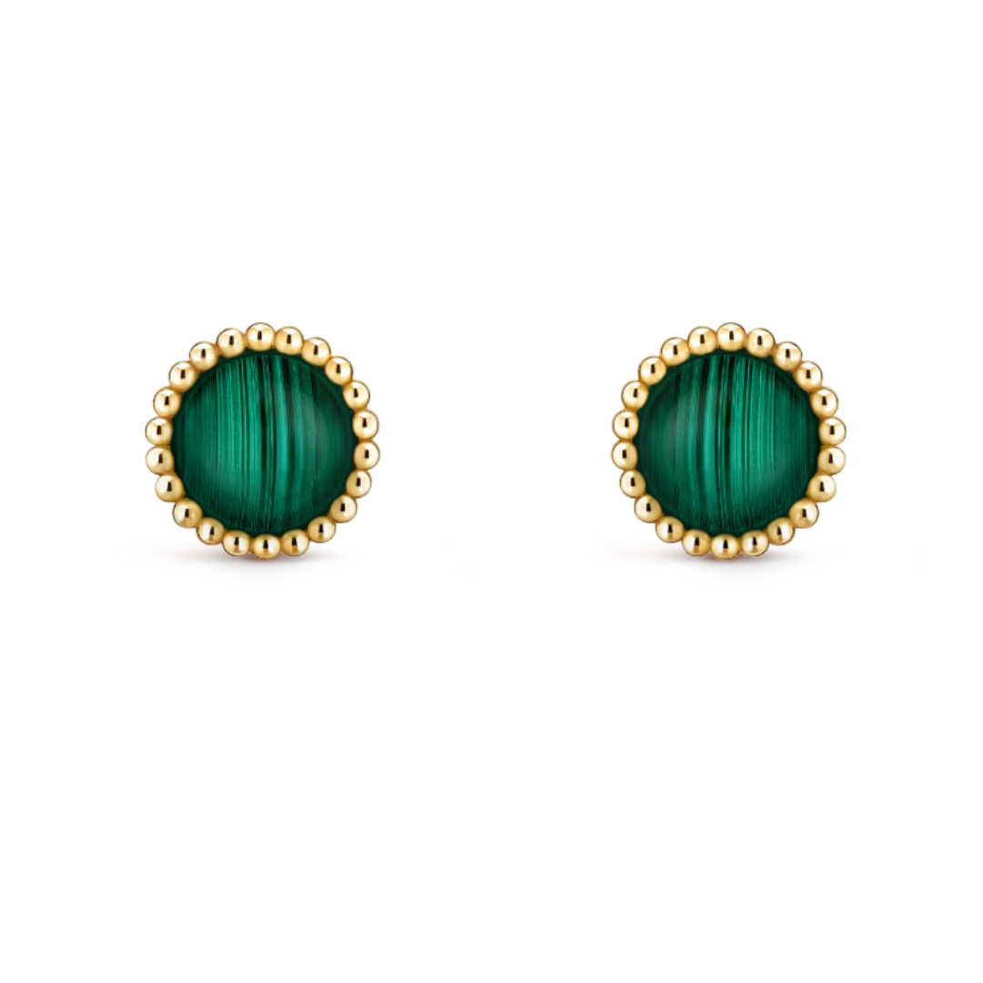 Boucles d'oreilles Sassy - Vert / Or