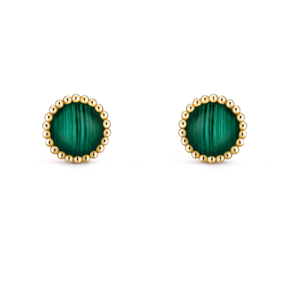 Boucles d'oreilles Sassy - Vert / Or