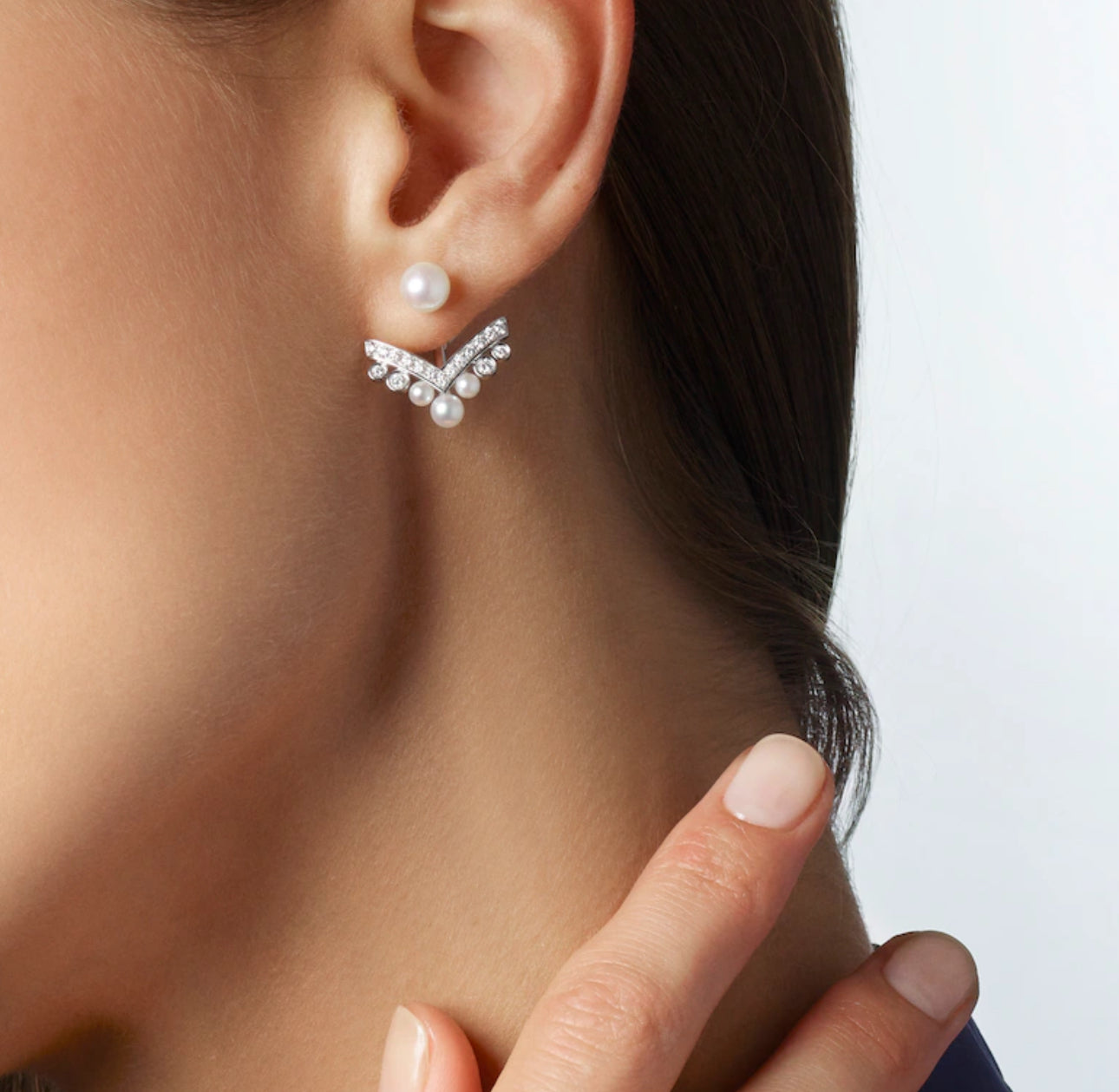 Boucles d'oreilles Claudia Pearl (or et argent)