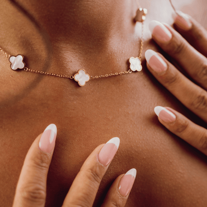 Collier Trèfle Blanc Chanceux