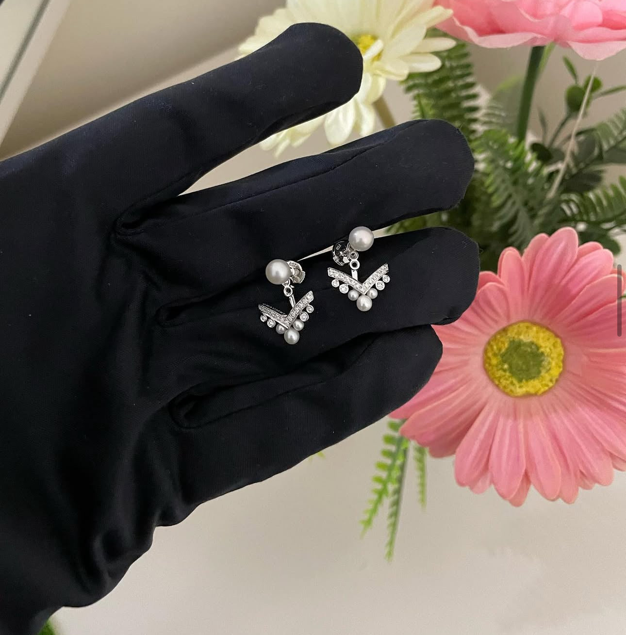 Boucles d'oreilles Claudia Pearl (or et argent)