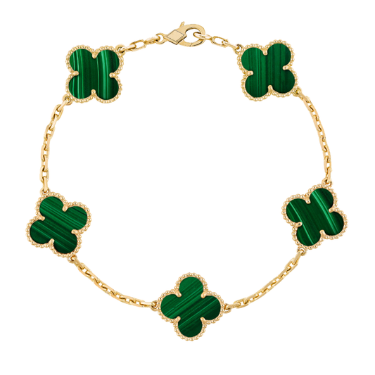 Bracelet Ambre - Or / Vert