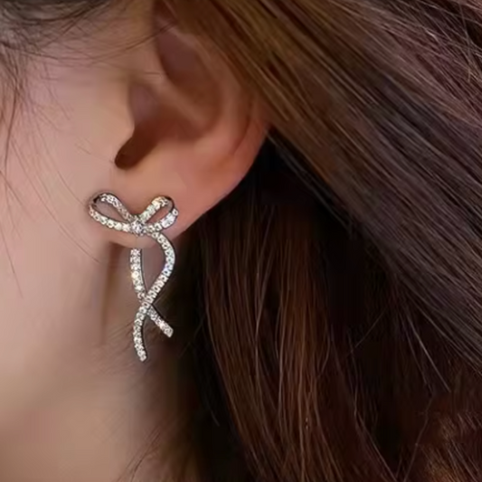 Boucles d'oreilles ruban Marta - Argent