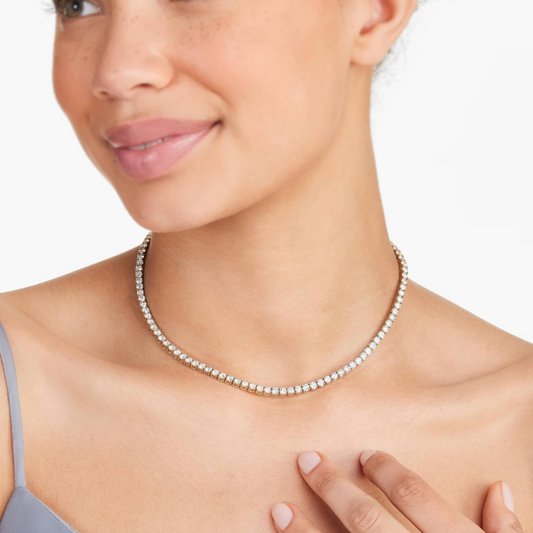 Collier Tennis Classique Abby - Or
