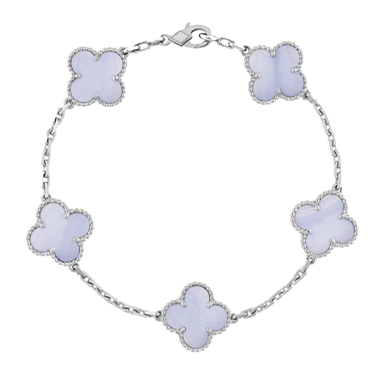 Brassard Ambre - Argent / Bleu Clair