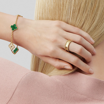 Brassard Ambre - Or / Diamant Vert